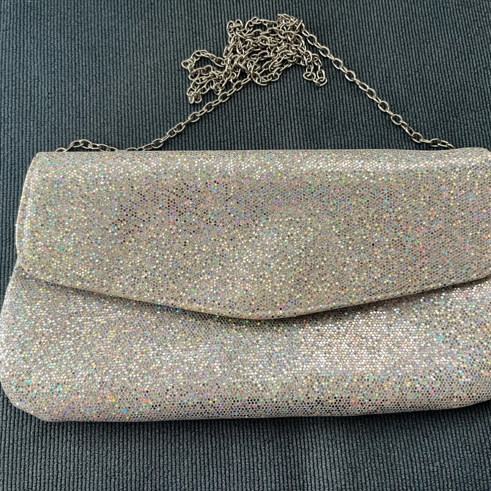 Claire’s Silver Sparkle Purse